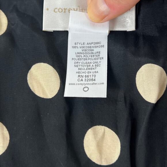 Anthropologie Corey Lynn Calter Polka Dot Wrapped Jumpsuit Size Small - Picture 5 of 7